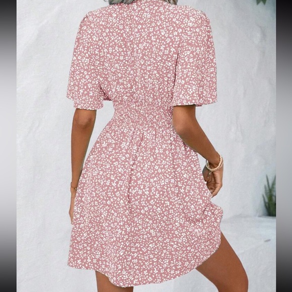 Boho floral print butterfly sleeve mini dress - Picture 5 of 13